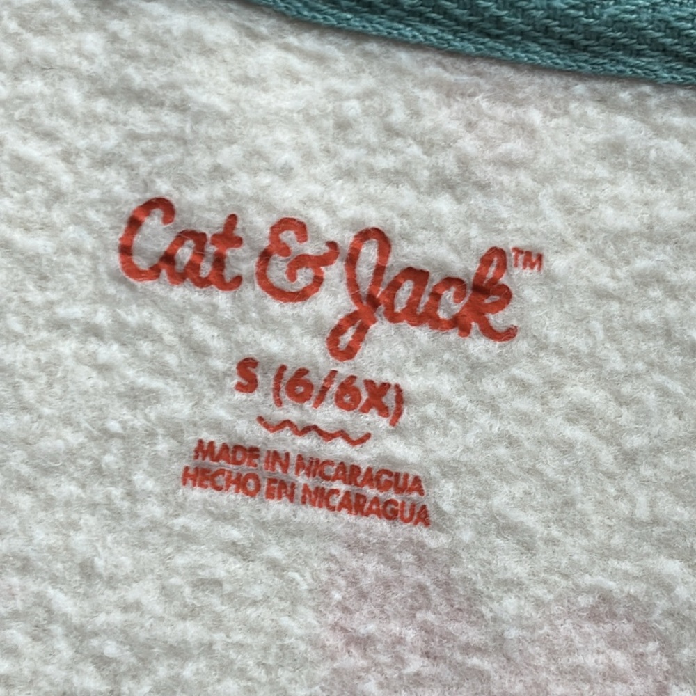Cat & Jack cream zip up fleece - Picture 5 of 9